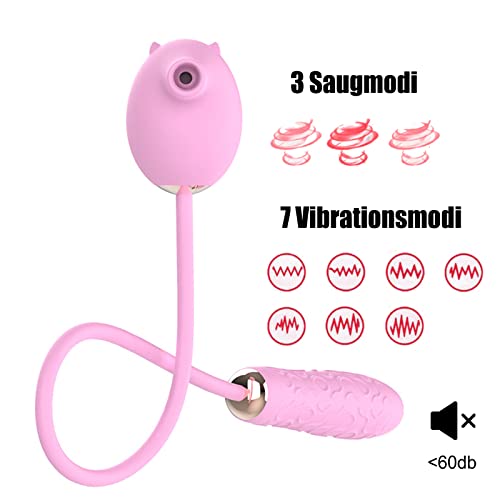 Dazifan Klitoris Sauger Stimulator G-punkt Vagina Massager Vibratoren Dildo Analplug Vibrator mit 7 Vibrationsmodi & 3 Saugmodi Wasserdichtes Masturbator Sexspielzeug für Frauen Männer Paare – Bild 3