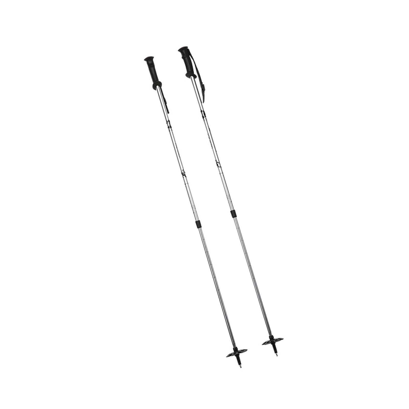 Qianly 2 Piezas Bastones de Senderismo Palos de Montaña Telescópicos Aleación de Aluminio Mango Cómodo Cestas para Nieve Ajustable Útiles para