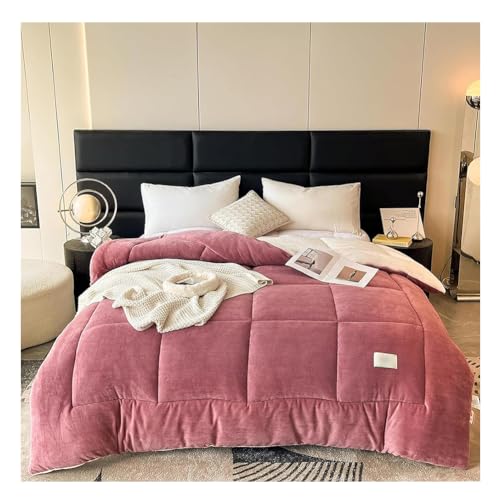 KemNet Edredón de Invierno de Terciopelo de Cordero, Manta Cálido De Terciopelo De Franela y Borreguito, Cama Matrimonio y Sofá, Gray, 150x200cm(2kg)