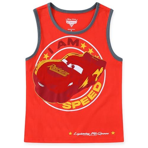 Image of Disney Cars Lightning McQueen Boys Short Sleeve T-Shirt, Tank Top and Shorts 3 Piece Set for Big Kids