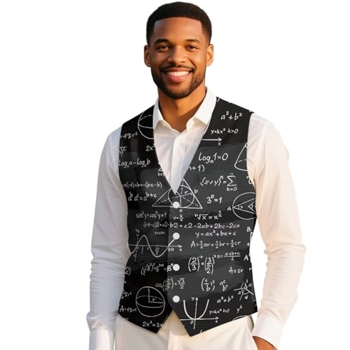 Men Casual Suit Vest with Pocket Button Classic Waistcoat for Business Size S - 4XL