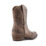 DREAM PAIRS Women's Cowboy Cowgirl Western Ankle Boots Low Chunky Heels Square Toe Fall Short Booties Shoes - Image 3