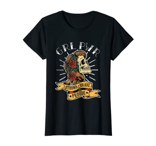 Femme Rockabilly Girl Vintage Retro Girl Power Tattoo Pin-Up T-Shirt Cover