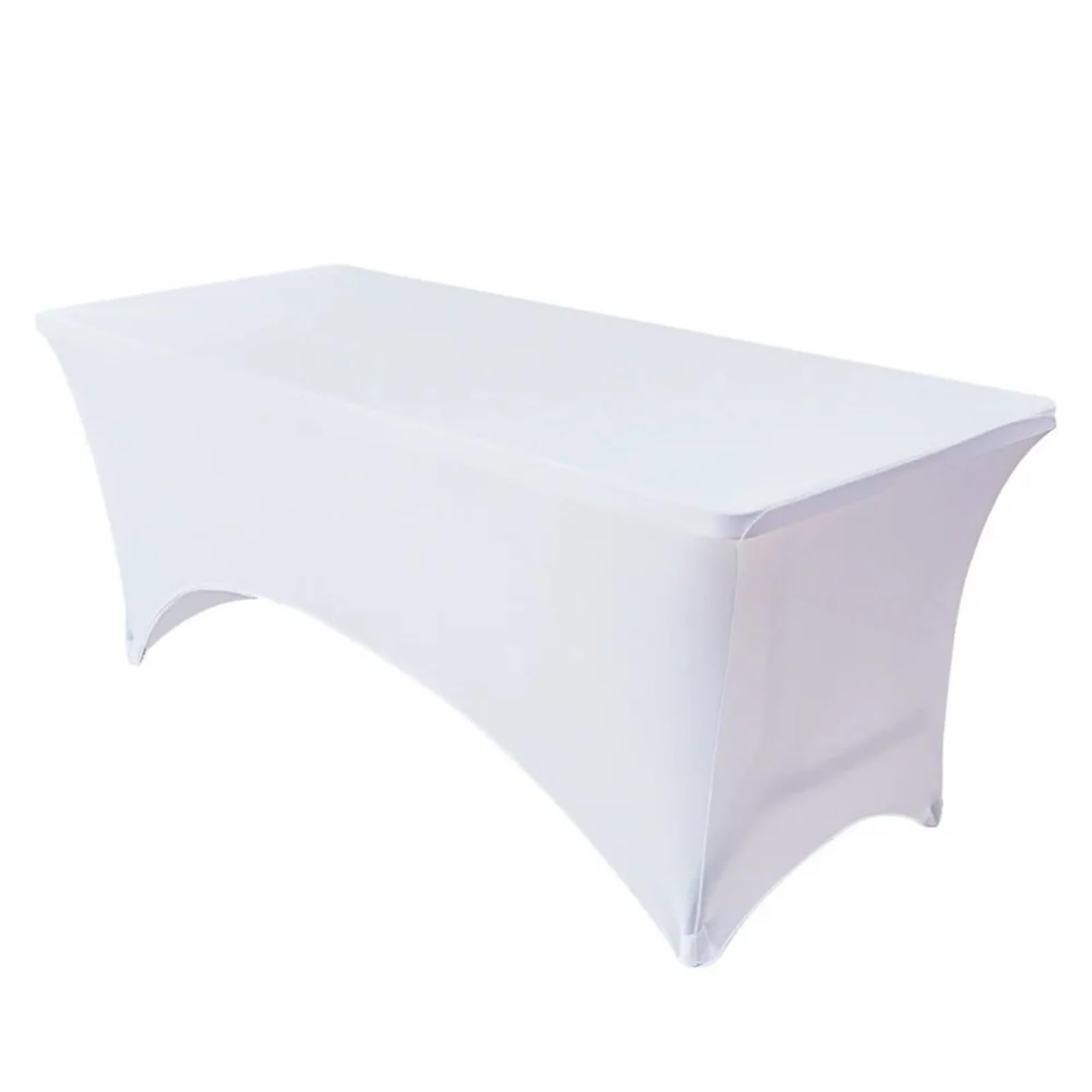 EKalgretrA Table Cloth 6FT/4FT Table Cover Rectangular Tight Fitted Spandex Tablecloth Stretch Elastic Cocktail Decoration Dining Tables(White-4FT)