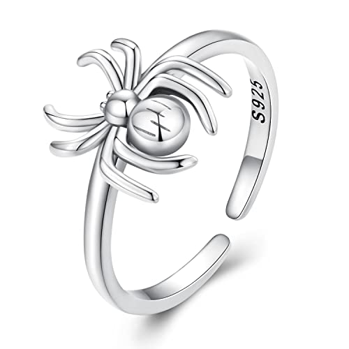 Bague araignée mignonne ajustable argent S925 bijou tendance femme