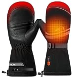 Beheizte Handschuhe,7.4 V 3000mAh elektrische Skihandschuhe,3 Heiztemperatur Einstellbare wasserdichte Touchscreen Beheizbare Handschuhe für Winter, Snowboarden, Camping, Wandern