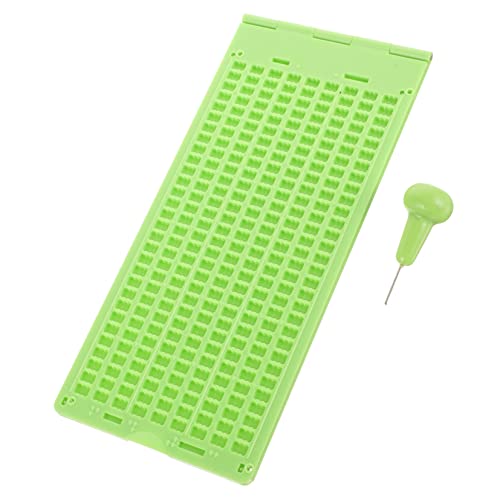 FRCOLOR 9 30-Cell Braille Stylus for Blind Plastic Braille Board Easy Writing Tablets Visually Impaired