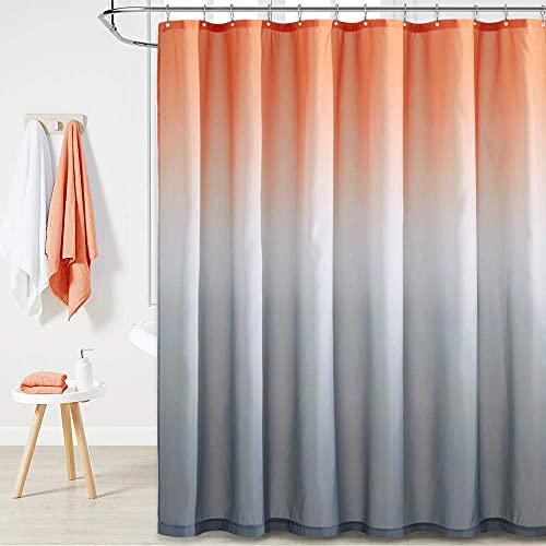 KGORGE Rideau de douche ombré – Rideau de douche dégradé de couleur pour salle de bain, baignoire, camping-car, spa, lavable, décoratif, 183 x 183 cm...