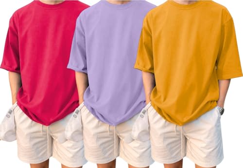 Image of LEOTUDE Men's Oversize Graphic Printed Combo Pack of 3 T-Shirt | Round Neck Half Sleeve T-Shirt for Men's (Combo : Pack of 3)