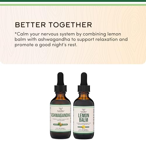 Ashwagandha Organic Drops for Stress Relief (1,200mg, 60 Servings) Ashwagandha Tincture for Adrenal Support and Cortisol Manager (Vegan Safe, Gluten Free, Non-GMO) by Double Wood