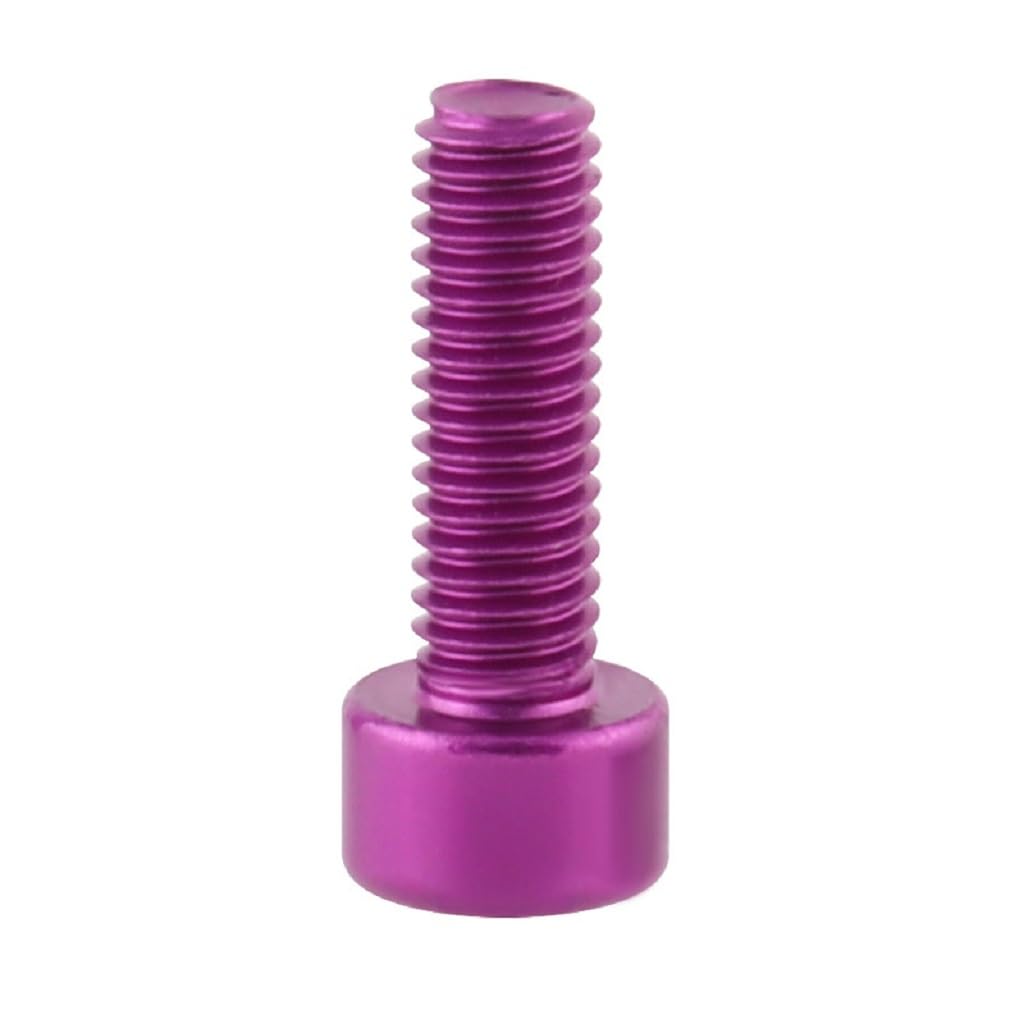 20pcs M3x10mm Screws 7075 Aluminum Alloy Hex Socket Cap Screws Allen Screw Cup Head Hexagon Bolts (Purple)