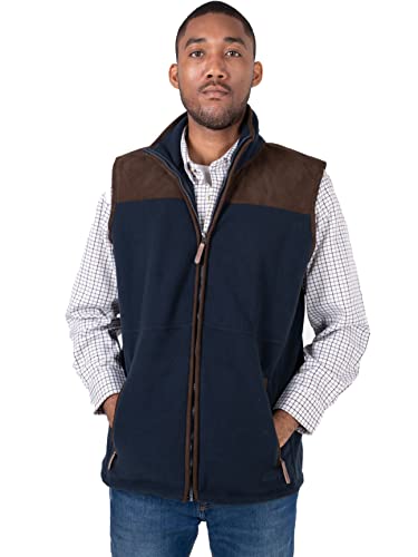 Hazy Blue Mens Denton Full Zip Bodywarmer Gilet Vest Waistcoat Country Clothing - Navy - S