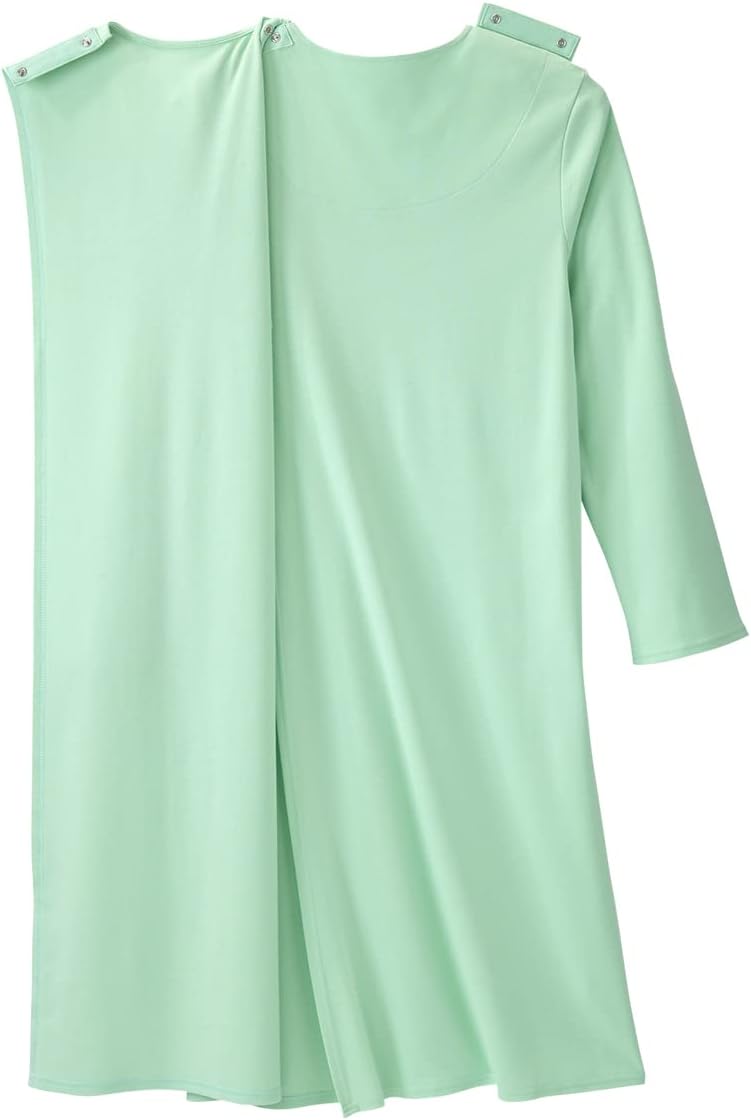 Silverts Open-Back Hospital Gowns for Women - Comfortable, Dignified, Easy Dressing for Seniors & Patients - Lace Trim - Image 2