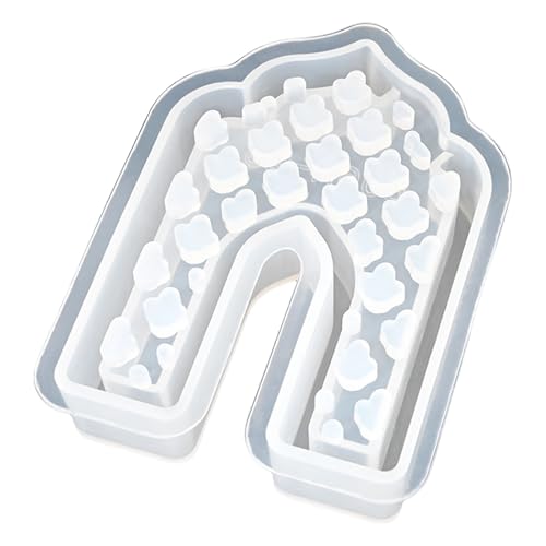 Moldes Silicona Casa Luz Hueca Para Soporte Velas Tallador Retraso Los Moldes Silicona Yeso Para Resina Epoxi