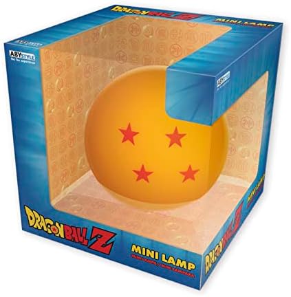 ABYSTYLE Dragon Ball Z 4 Star Replica Mini LED Desk Lamp 3.2" Soft & Warm Yellow DBZ Desktop Light. Great for Anime Manga Home Room Office Decor Gifts