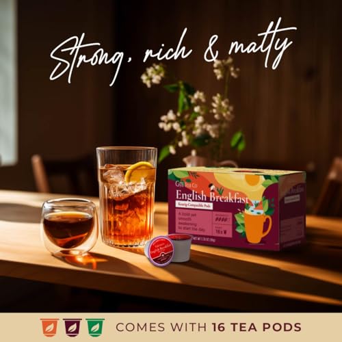 Image of English Breakfast Tea Pod (16 Count) - 100% Natural Caffeinated Black Tea