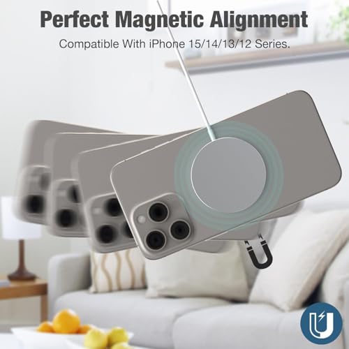 Image of Magnetic Wireless Charger for iPhone, MagSafe Fast Charger USB C 15W, Qi Type C Wireless Inductive Charging Station Compatible with iPhone 16 /16 Plus /16 Pro /16 Pro Max /15 /14 /13 /12 Series