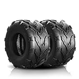 TUFFIOM 16x8-7 ATV Tire, 4 PR Go Kart Tires, Off-Road ATV UTV Tire for All Terrain, Mini Bike Tubeless Trail Tires with Strong Grip and High Stability for Riding Mowers, Set of 2