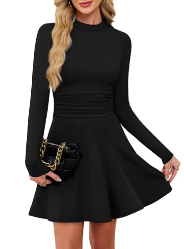 OFEEFAN Long Sleeve Dress Fall Homecoming Formal Party Club Mini Dresses Date Outfits3