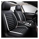 カーシートカバー、車 シートカバー に適し フォード・プーマ K2/プーマ St K2 2020 2021 2022-2026、前席・後席 5席カーシート、ユニバーサルフルセットレザーカーシートカバー、全天候型PUレザー通気性放熱防水(C)