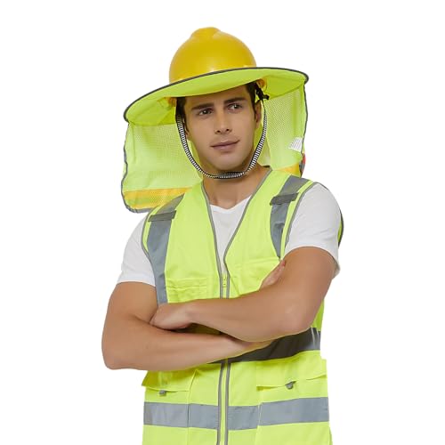 Protector solar para casco de alta visibilidad reflectante con malla transpirable TopTie 5