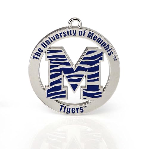 Fan Frenzy Gifts NCAA Memphis Tigers Silver Ornament