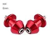 Material: Aluminiumlegierung RONGLINGXING Powersports Teile 2pcs 6mm Motorrad CNC Swingarm Sliders Spools Montageständer Klöppel Schwinge for Yamaha MT09 MT09 R1 R3 R6 R25 R6S (Color : Red)