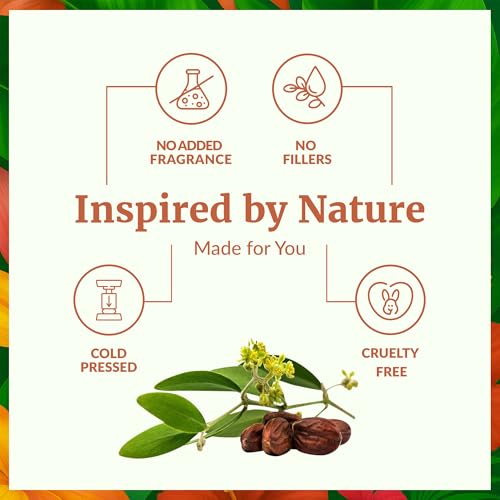 Image of SVA Organic Jojoba Seed Carrier Oil with Dropper, 4 Fl Oz (118 ml) | Jojoba Oil for Skin Care, Facial Oil, Hair Care, Scalp Massage, Nail Care, Body Massage & DIY Beauty Blends, Glass Bottle