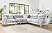 ES ESPINHO Jasmine Solid Sal Wood Leatherette Upholstered 7 Seater Symmetrical Orientation Modular