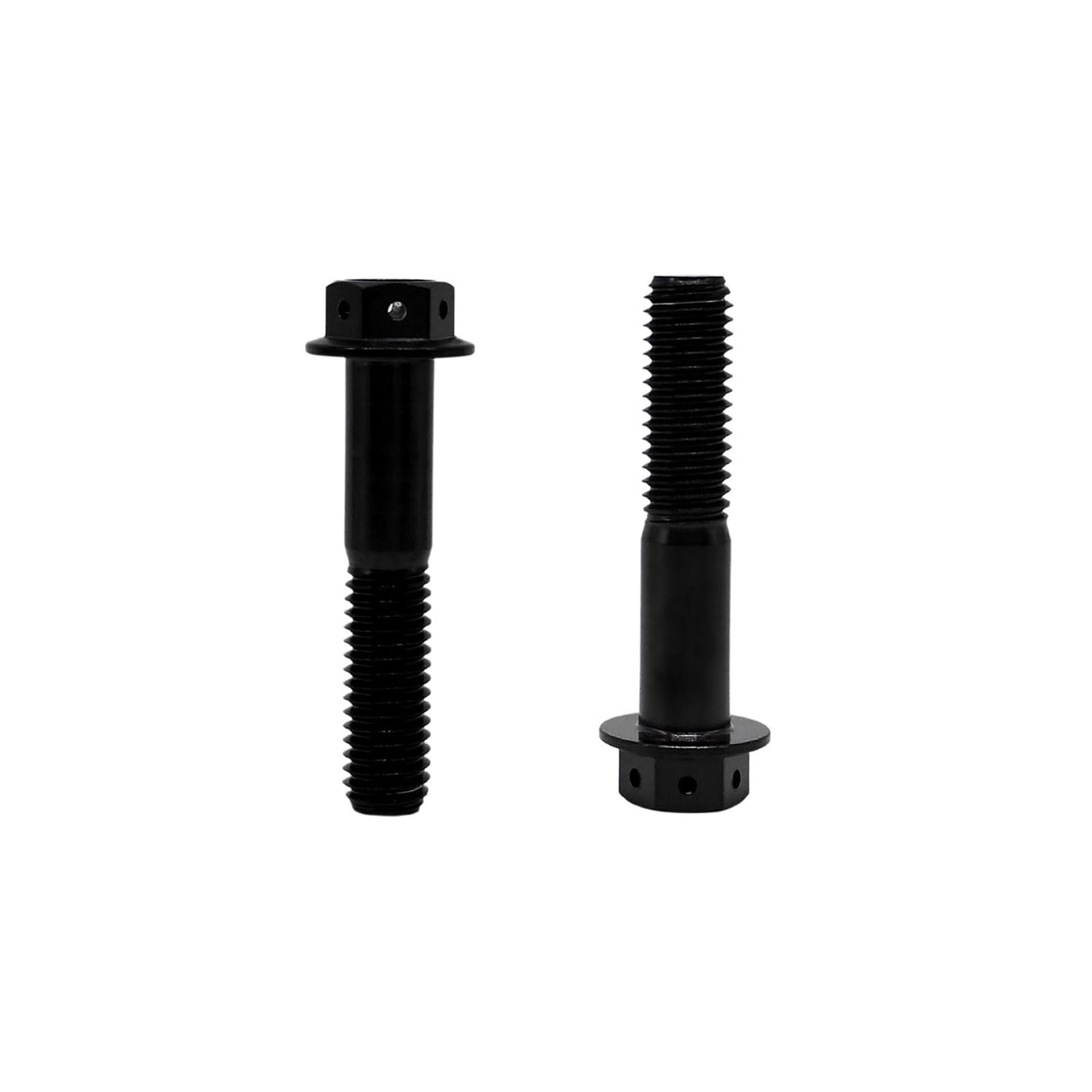RISON-Titanium Lot de 5 Boulons en Titane avec Bride M8x1.25x50mm, Boulons à Tête Hexagonale avec Flange, Vis Hexagonales Rondelle à Bride en Titane GR5 Vis de Fixation pour Moto, Vélo