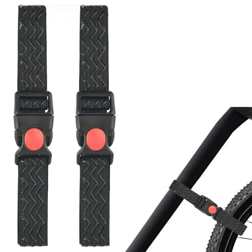 Cosmos 2 Pcs Bike Wheel Stabilizer Straps Anti-Slip Adjustable Fastening Tie Down Straps Reusable Versatile Hook & Loop Securing Straps