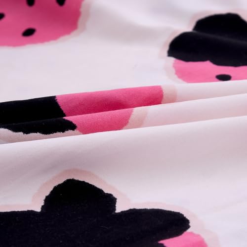 Image of Soft Skin-Friendly Cute Strawberry Printed Crib Sheet for Boys Girls,2 Pack Crib Mattress Sheet or Toddler Bed Sheet, Baby Fitted Crib Sheet (Pink Strawberry)