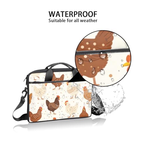 Bolso para laptop beige estilo retro 14-15 pulg miniatura 3