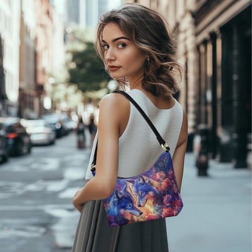 Image of Handbag for Women Leather Underam Shoulder Bag with Zipper Fashion Work Purse Waterproof Travel Wallet