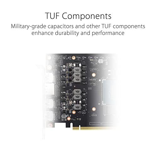 TUF Gaming GeForce RTX 3050 OC Edition Scheda Grafica, PCIe 4.0, 8GB GDDR6, HDMI 2.1, DisplayPort 1.4a, Doppi Cuscinetti a Sfera, Scocca in Alluminio, 2.8 Slot, GPU Tweak II, Nero - Scheda video - Immagine 5