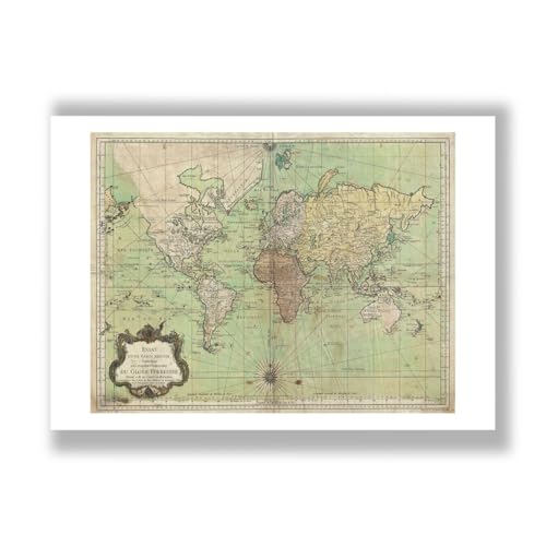 Carte nautique de Bellin 1778 pour sublimer la décoration de votre salon