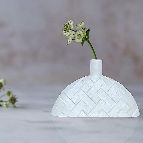 Image of Xtore Stylish Ceramic Vase for Home Decor (Pack of 1, Off White)