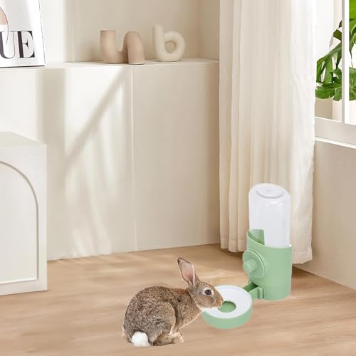 Automatischer Wasserspender Kaninchen, 500ml HäNgend Haustier Trinkflasche, Meerschweinchen Chinchilla Kaninchen ZubehöR, Hasenspielzeug, Hamster Trinkflasche Kaninchen Futternapf