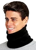 Neck Warmer - Winter Fleece Neck Gaiter & Ski Tube Scarf for Men & Women - Cold Weather Face Cover, Mask & Shield for Running, Skiing, Snowboarding - Ultimate Comfort, Thermal Retention (Black)