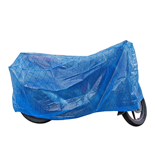 Image of Supreme Silpaulin Multilayer Cross Laminated UV Stabilized Waterproof Two Wheeler Covers for Bike Scooter Scooty Activa to Protect from rain Sunlight dust and Others (Blue, Medium)