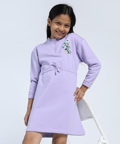 Image of Puma Girl's Cotton Classic Knee-Length Dress