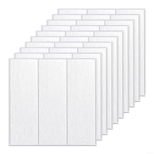 20 paneles de pared 3D de 35 x 35 cm, adhesivo de pared de ladrillo 3D, autoadhesivo, impermeable, panel de espuma de polietileno para dormitorio, cocina, sala de estar, baño, hogar (A)