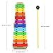 EASTROCK 11 Note Xylophone with Two Semitones Colorful Xylophone Musical Instrument Multiple Tonal Pieces in C Major G majo and D Major