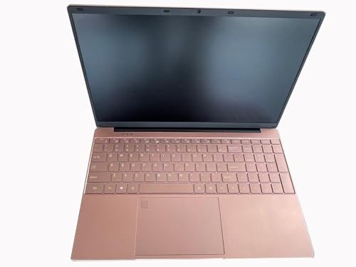 Trygood Laptop 15.6 Zoll Günstig (FHD IPS Display), Notebook Rosa/Roségold mit Fingerabdruck & Beleuchteter Tastatur, Roségold, 8GB RAM, 256GB SSD für Home-Office & Multimedia