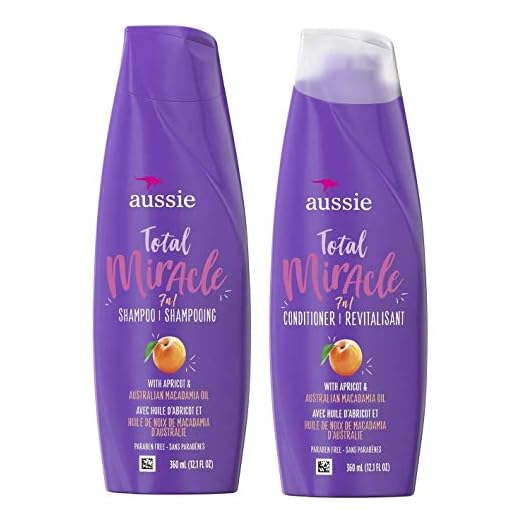 Aussie Total Miracle Collection 7n1 Shampoo and Conditioner Set, 12.1 Fluid Ounce Each