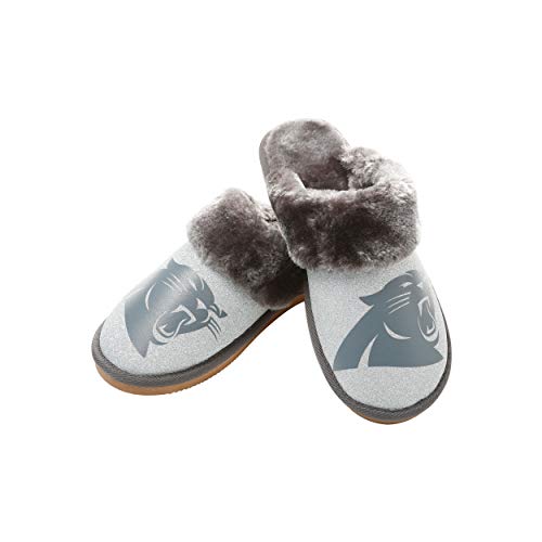 FOCO Womens NFL Team Logo Glitter Open Back Moccasin
