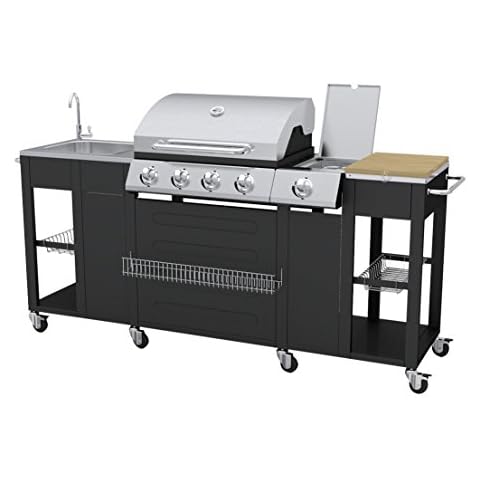 vidaXL Montana 4 Burner Outdoor Kitchen Grill Cover