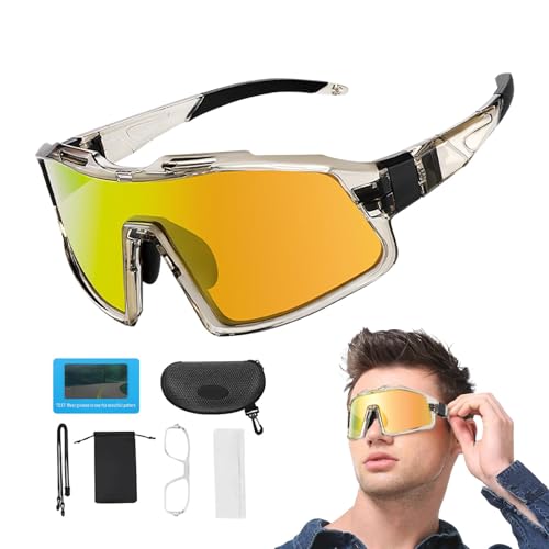 Lunettes de soleil polarisées sportives pour course à pied et cyclisme sur route