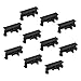 MECCANIXITY PCB DIN Rail Mounting Bracket Carrier Clips, for 35mm DIN Rail Black, 10 Sets