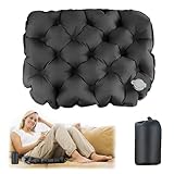 Pluvyze Aufblasbares Camping Sitzkissen, Wasserdicht Sitzkissen Aufblasbar, Tragbarer Sitzunterlage Outdoor mit Aufbewahrungstasche, Geeignet für Reisen Wandern Konzerte Stände Rasenflächen Häuser